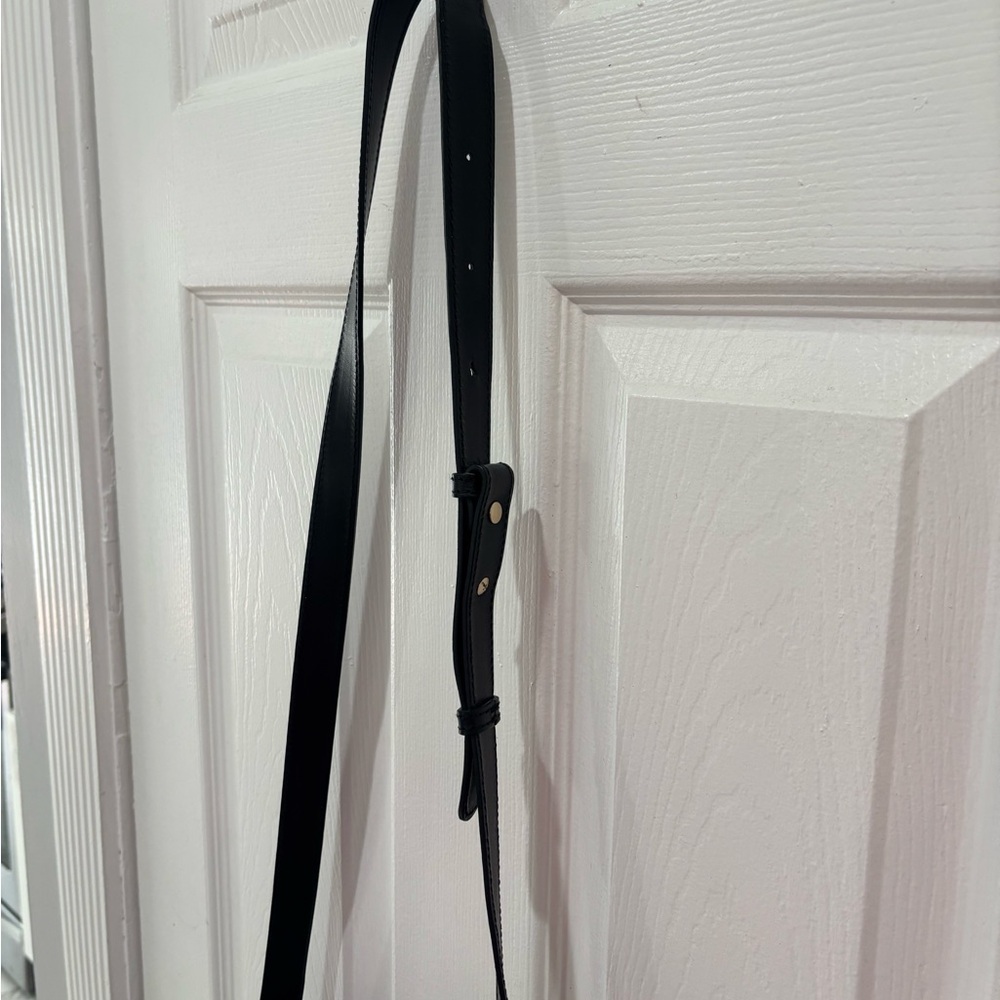 M. Gemi Teal and Black Leather Messenger Bag - Picture 10 of 13